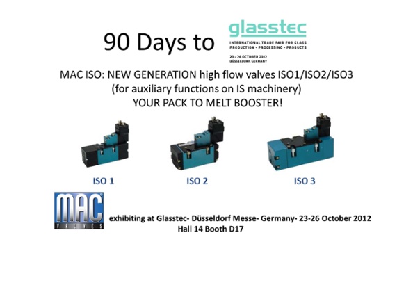 90 Days till MAC Valves Europe will be Exhibiting at Glasstec 2012!