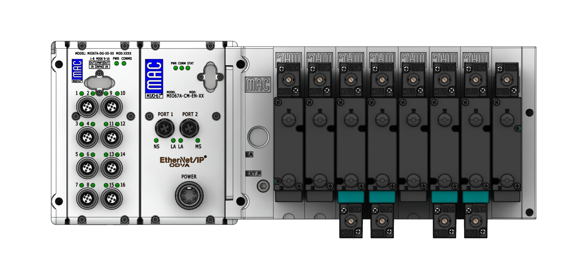 MI/O-67 Fieldbus Valve Bank